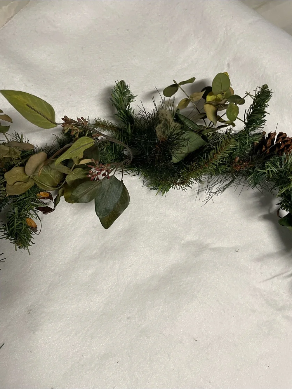 Green Pine and Eucalyptus Holiday Garland - Decorative Home Accent 54”